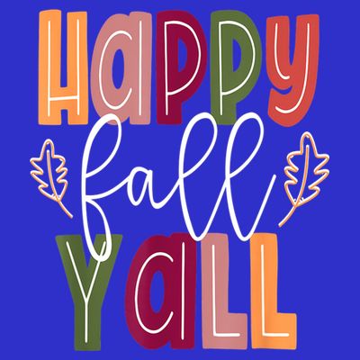 Happy Fall Yall Pumpkin Thanksgiving Halloween Cute Women T-Shirt