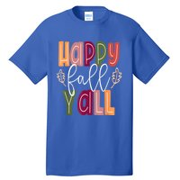 Happy Fall Yall Pumpkin Thanksgiving Halloween Cute Women Tall T-Shirt