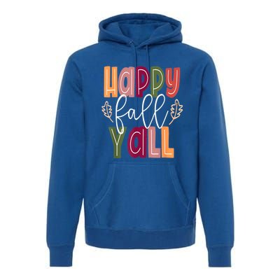 Happy Fall Yall Pumpkin Thanksgiving Halloween Cute Women Premium Hoodie