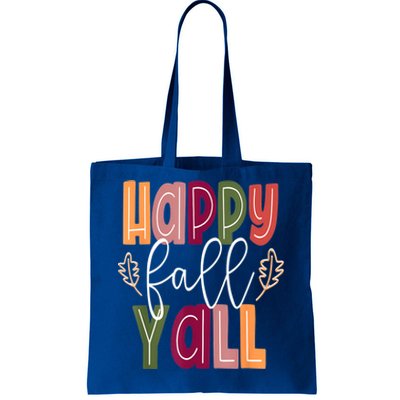 Happy Fall Yall Pumpkin Thanksgiving Halloween Cute Women Tote Bag