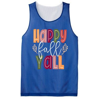 Happy Fall Yall Pumpkin Thanksgiving Halloween Cute Women Mesh Reversible Basketball Jersey Tank