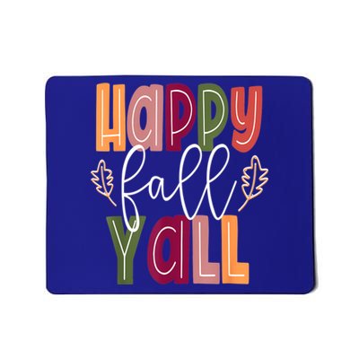 Happy Fall Yall Pumpkin Thanksgiving Halloween Cute Women Mousepad