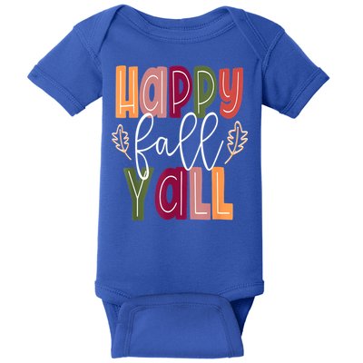 Happy Fall Yall Pumpkin Thanksgiving Halloween Cute Women Baby Bodysuit