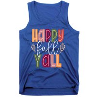 Happy Fall Yall Pumpkin Thanksgiving Halloween Cute Women Tank Top