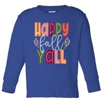 Happy Fall Yall Pumpkin Thanksgiving Halloween Cute Women Toddler Long Sleeve Shirt