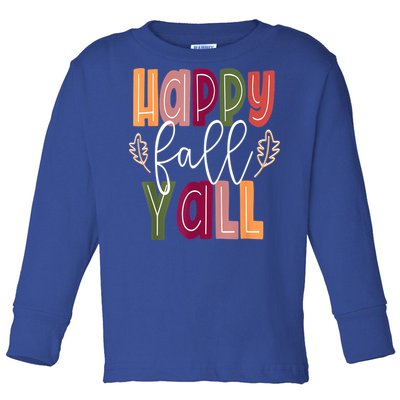 Happy Fall Yall Pumpkin Thanksgiving Halloween Cute Women Toddler Long Sleeve Shirt