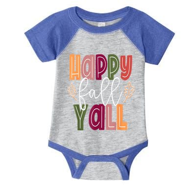 Happy Fall Yall Pumpkin Thanksgiving Halloween Cute Women Infant Baby Jersey Bodysuit