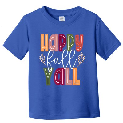 Happy Fall Yall Pumpkin Thanksgiving Halloween Cute Women Toddler T-Shirt