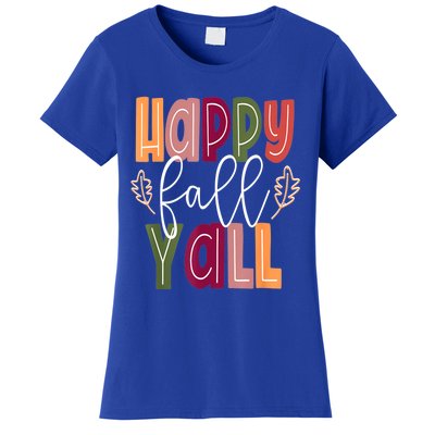 Happy Fall Yall Pumpkin Thanksgiving Halloween Cute Women Women's T-Shirt