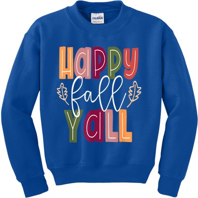 Happy Fall Yall Pumpkin Thanksgiving Halloween Cute Women Kids Sweatshirt