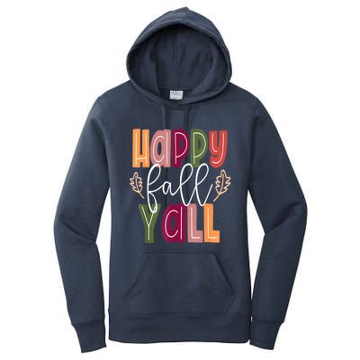 Happy Fall Yall Pumpkin Thanksgiving Halloween Cute Women Women's Pullover Hoodie