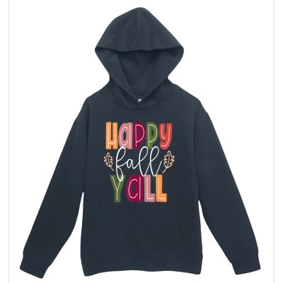 Happy Fall Yall Pumpkin Thanksgiving Halloween Cute Women Urban Pullover Hoodie