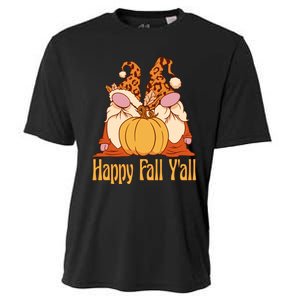 Happy Fall YAll Autumn Gnomes Pumpkin Spice Fall Leaves Cooling Performance Crew T-Shirt