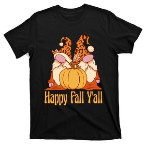 Happy Fall YAll Autumn Gnomes Pumpkin Spice Fall Leaves T-Shirt