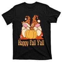 Happy Fall YAll Autumn Gnomes Pumpkin Spice Fall Leaves T-Shirt