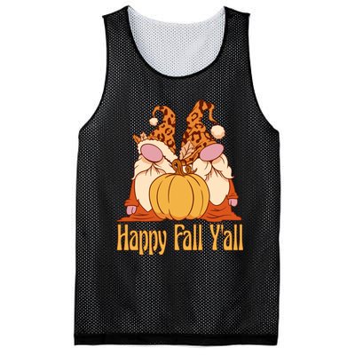 Happy Fall YAll Autumn Gnomes Pumpkin Spice Fall Leaves Mesh Reversible Basketball Jersey Tank