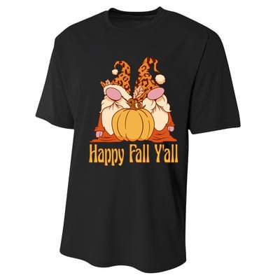 Happy Fall YAll Autumn Gnomes Pumpkin Spice Fall Leaves Performance Sprint T-Shirt