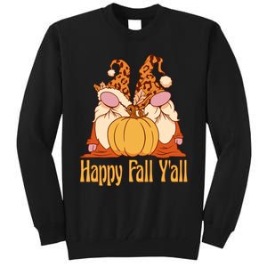 Happy Fall YAll Autumn Gnomes Pumpkin Spice Fall Leaves Tall Sweatshirt