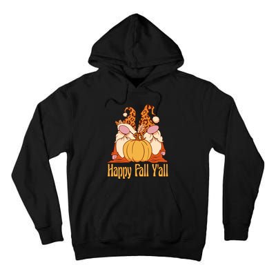 Happy Fall YAll Autumn Gnomes Pumpkin Spice Fall Leaves Tall Hoodie