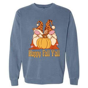 Happy Fall YAll Autumn Gnomes Pumpkin Spice Fall Leaves Garment-Dyed Sweatshirt