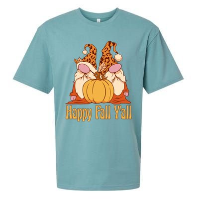 Happy Fall YAll Autumn Gnomes Pumpkin Spice Fall Leaves Sueded Cloud Jersey T-Shirt