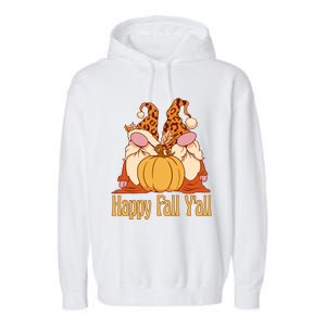 Happy Fall YAll Autumn Gnomes Pumpkin Spice Fall Leaves Garment-Dyed Fleece Hoodie