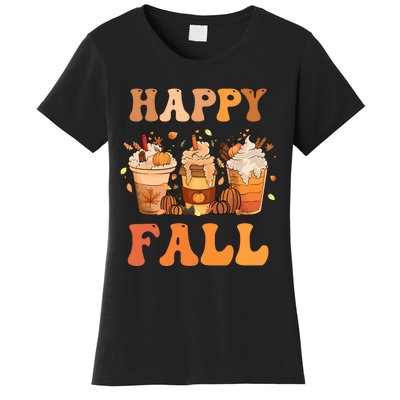 Happy Fall YAll Autumn Halloween Pumpkin Spice Latte Women's T-Shirt