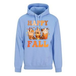 Happy Fall YAll Autumn Halloween Pumpkin Spice Latte Unisex Surf Hoodie