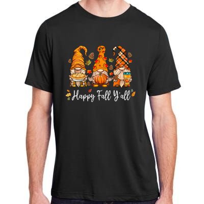 Happy Fall Yall Gnome Pumpkin Truck Autumn Thanksgiving Adult ChromaSoft Performance T-Shirt