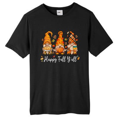 Happy Fall Yall Gnome Pumpkin Truck Autumn Thanksgiving Tall Fusion ChromaSoft Performance T-Shirt