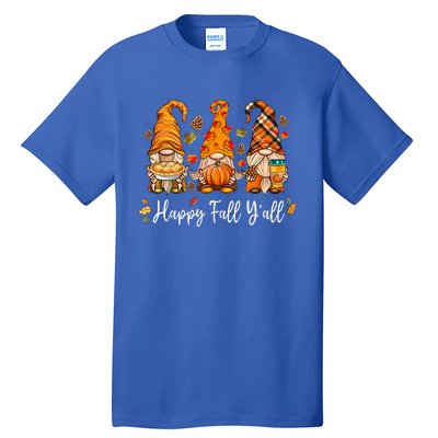 Happy Fall Yall Gnome Pumpkin Truck Autumn Thanksgiving Tall T-Shirt