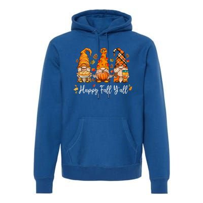 Happy Fall Yall Gnome Pumpkin Truck Autumn Thanksgiving Premium Hoodie