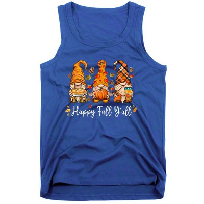 Happy Fall Yall Gnome Pumpkin Truck Autumn Thanksgiving Tank Top