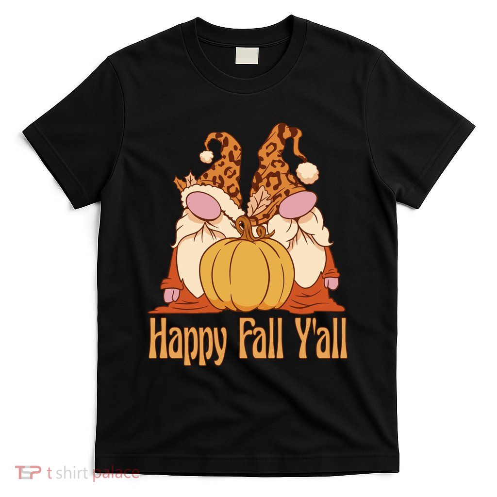 Happy Fall Y'all Gnome Cute Pumpkin T-Shirt