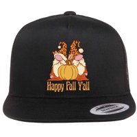 Happy Fall Y'all Gnome Cute Pumpkin Flatbill Hat