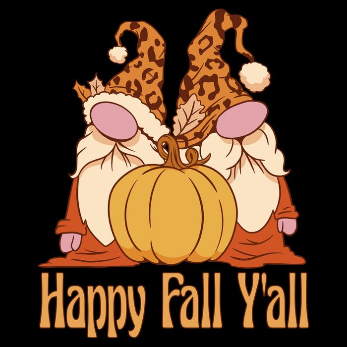 Happy Fall Y'all Gnome Cute Pumpkin Flatbill Hat
