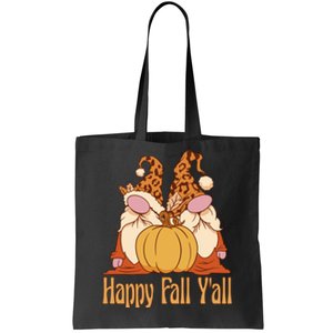 Happy Fall Y'all Gnome Cute Pumpkin Tote Bag