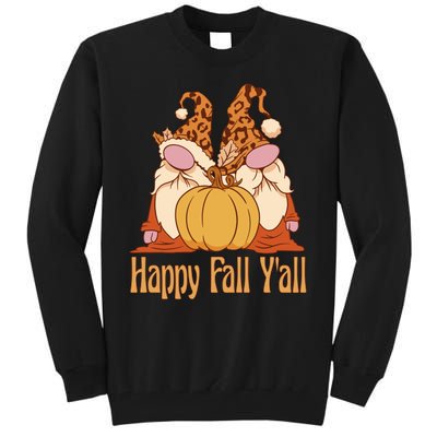 Happy Fall Y'all Gnome Cute Pumpkin Tall Sweatshirt