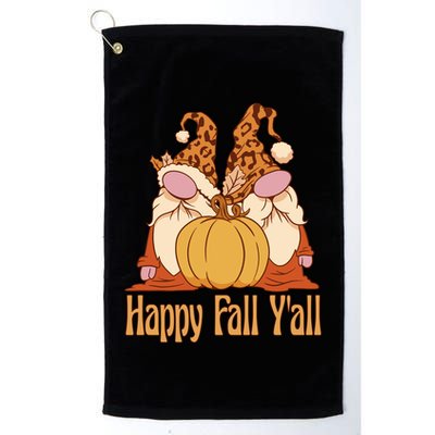 Happy Fall Y'all Gnome Cute Pumpkin Golf Towel