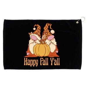 Happy Fall Y'all Gnome Cute Pumpkin Grommeted Golf Towel