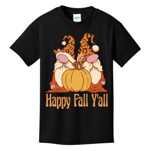 Happy Fall Y'all Gnome Cute Pumpkin Kids T-Shirt