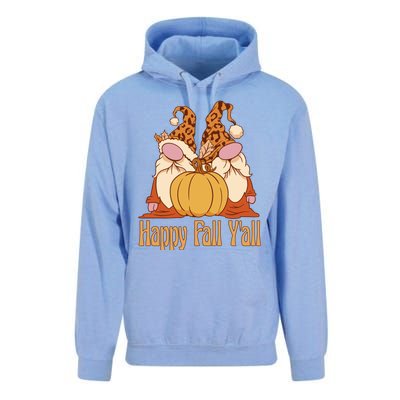 Happy Fall Y'all Gnome Cute Pumpkin Unisex Surf Hoodie