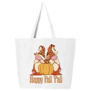 Happy Fall Y'all Gnome Cute Pumpkin 25L Jumbo Tote