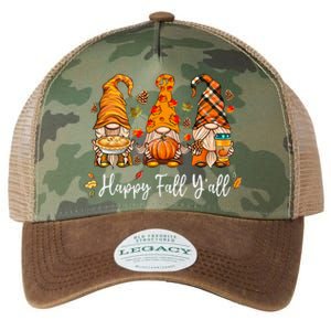 Happy Fall Yall Gnome Pumpkin Truck Autumn Thanksgiving Legacy Tie Dye Trucker Hat