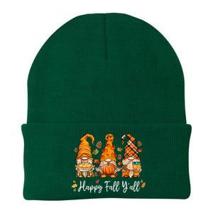 Happy Fall Yall Gnome Pumpkin Truck Autumn Thanksgiving Knit Cap Winter Beanie