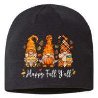 Happy Fall Yall Gnome Pumpkin Truck Autumn Thanksgiving Sustainable Beanie