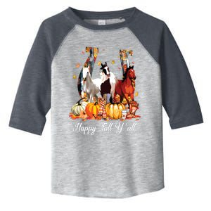 Happy Fall YAll Horse Thanksgiving Horse Lover Halloween Toddler Fine Jersey T-Shirt