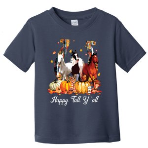 Happy Fall YAll Horse Thanksgiving Horse Lover Halloween Toddler T-Shirt