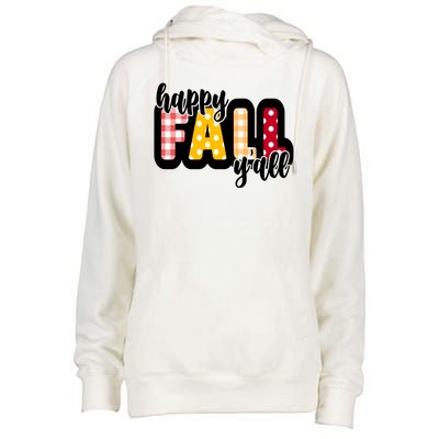 Happy Fall Yall Cozy Womens Funnel Neck Pullover Hood