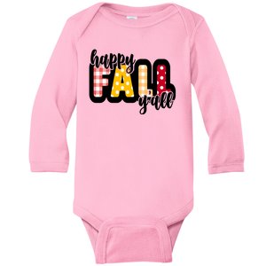 Happy Fall Yall Cozy Baby Long Sleeve Bodysuit